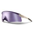 West Biking YP0703195 UV400 Cycling Sunglasses with Adjustable Temples - Purple / Beige