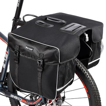 West Biking YP0707238 30L Waterproof Bicycle Bag for Rear Wheel - Black
