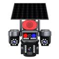 WiFi Solar Powered 3-Lens PTZ Security Camera with Smart Alarm System
