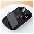Wireless Charging Station with RGB Light and Digital Clock A06