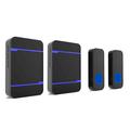 Wireless Doorbell Set with 2 Receivers and 2 Presses