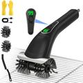 Wireless Electric Grill Cleaning Brush with Digital Display - Black