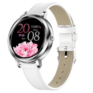 Women\'s Elegant Smartwatch with Heart Rate MK20 - Silver