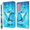 Wonder Series Samsung Galaxy S21 5G Wallet Case - Blue Butterfly