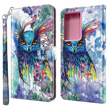 Wonder Series Samsung Galaxy S21 Ultra 5G Wallet Case - Owl