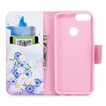 Huawei P Smart Wonder Series Wallet Case - Blue Butterfly