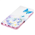 Wonder Series Huawei P30 Lite Wallet Case - Blue Butterfly