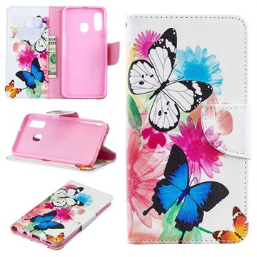 Wonder Series Samsung Galaxy A40 Wallet Case - Butterflies