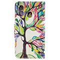 Wonder Series Samsung Galaxy A40 Wallet Case - Colorful Tree
