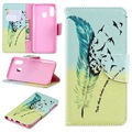 Wonder Series Samsung Galaxy A40 Wallet Case - Feathers