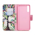 Wonder Series Samsung Galaxy A7 (2018) Wallet Case - Colorful Tree