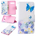 Wonder Series Samsung Galaxy S10 Wallet Case - Blue Butterfly