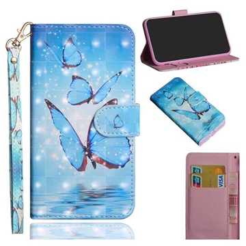 Wonder Series Samsung Galaxy S20 FE Wallet Case - Blue Butterfly