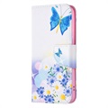 Wonder Series Samsung Galaxy S22 5G Wallet Case - Blue Butterfly
