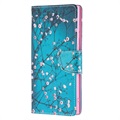 Wonder Series Samsung Galaxy S22 Ultra 5G Wallet Case - White Flowers