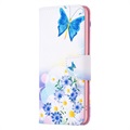 Wonder Series iPhone 14 Pro Wallet Case - Blue Butterfly