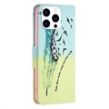 Wonder Series iPhone 14 Pro Wallet Case - Feathers