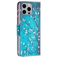 Wonder Series iPhone 14 Pro Max Wallet Case - White Flowers