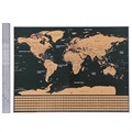 World Scratch Map with National Flags - L