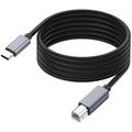 Woven USB-C to USB-B printer cable - 1.8m