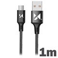 Wozinsky Data & Charging Cable - USB-A/MicroUSB - 1m (Open-Box Satisfactory) - Black