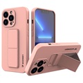 Wozinsky Kickstand iPhone 13 Pro Max Silicone Case - Pink