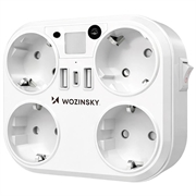 Wozinsky WRS-2B Power Socket with Night Light - 4x AC, 2x USB-A, 1x USB-C - White