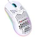 X600 Honeycomb RGB USB Wired Gaming Mouse w. Programmable Buttons - White
