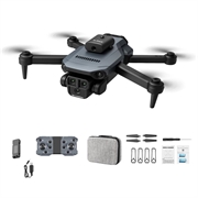 XKJ K6 MAX 3-Camera Obstacle Avoidance Drone HD Aerial Photography Folding Quadcopter RC Aircraft with Single Battery - Grey