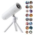 XO-737 Christmas Projection Lamp - 16 Patterns, 360 Rotation, Detachable Tripod - White