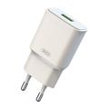 XO L92D Dual USB Fast Travel Charger - 18W, QC 3.0 - White