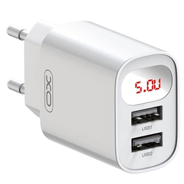 XO L95 Dual USB Fast Wall Charger - 2.4A - White