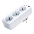 XO WL08 Multi-function Power Socket - 3x AC, 2x USB-A - White