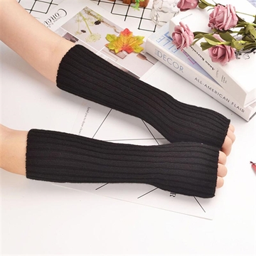 XT-0016 Winter Fingerless Gloves - 30cm - Black