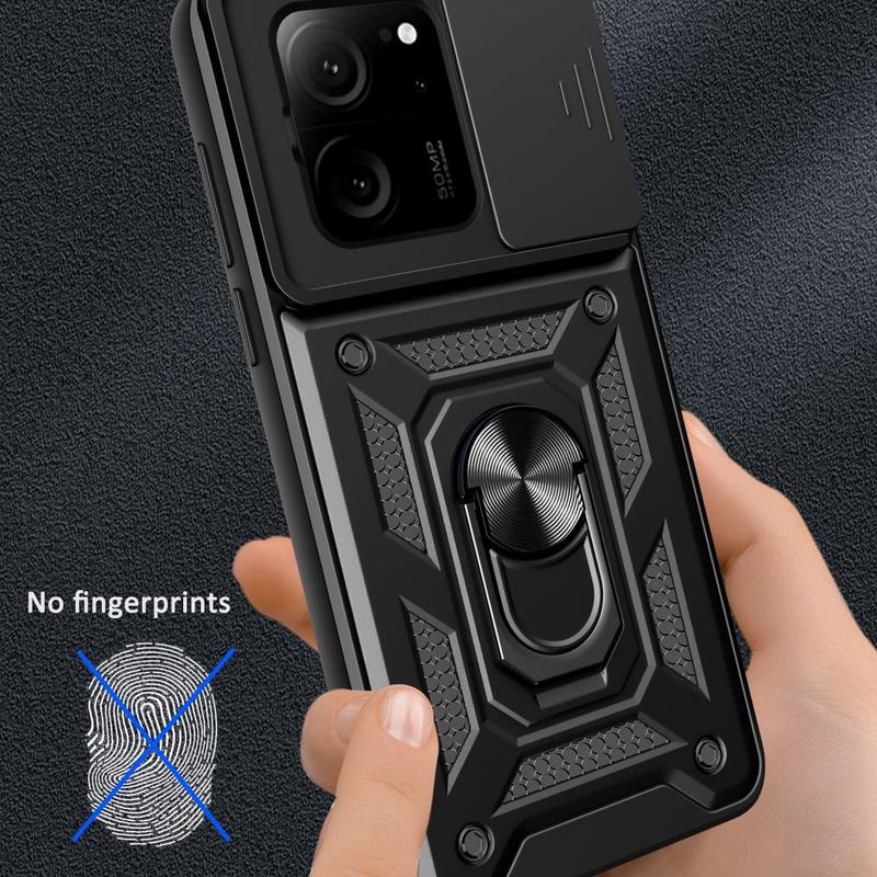 Custodia Glitter Liquido Per Xiaomi Mi 13T / 13T Pro | Cover Con Anello Rotante E Supporto Magnetico, Lake Blue