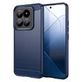 Xiaomi 14 Pro Brushed TPU Case - Carbon Fiber - Blue