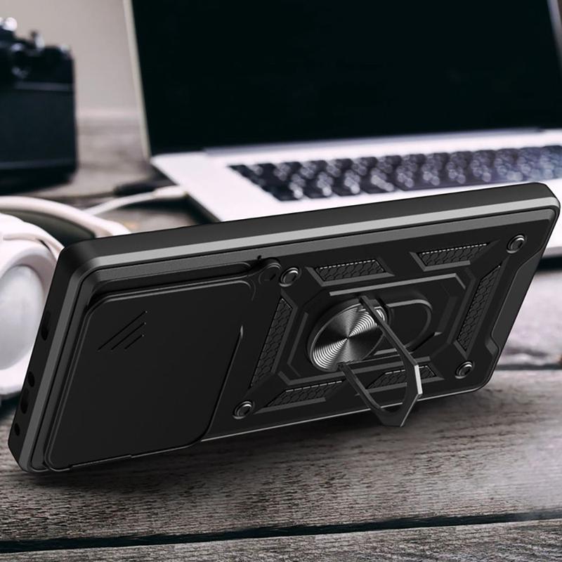 Custodia Per Xiaomi 14T Con Copriobiettivo Scorrevole - Sottile Antiurto CamShield Case - Nero