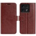 Xiaomi 14T Wallet Case with Magnetic Closure - Brown