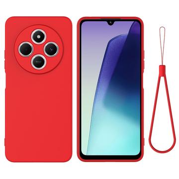 Xiaomi 15 Ultra Liquid Silicone Case with Hand Strap - Red
