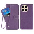 Xiaomi 15T Elegant Retro Wallet Case with Rotating Card Holder - Purple