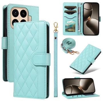 Xiaomi 15T Pro Luxury Quilted Wallet Case - Green