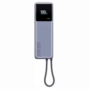 Xiaomi 165W Power Bank with Integrated USB-C Cable 10000mAh - Grey