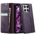 Xiaomi 17 Caseme 033 Calf Texture Wallet Case with RFID Blocking - Purple