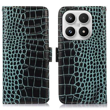 Xiaomi 17 Crocodile Series Wallet Leather Case with RFID - Green