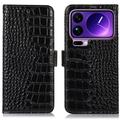 Xiaomi 17 Pro Crocodile Series Wallet Leather Case with RFID - Black