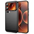 Xiaomi 17 Pro Max Brushed TPU Case - Carbon Fiber - Black