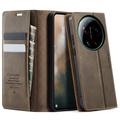 Xiaomi 17 Ultra Caseme 033 Calf Texture Wallet Case with RFID Blocking - Coffee