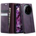 Xiaomi 17 Ultra Caseme 033 Calf Texture Wallet Case with RFID Blocking - Purple