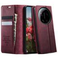 Xiaomi 17 Ultra Caseme 033 Calf Texture Wallet Case with RFID Blocking - Red