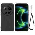 Xiaomi 17 Ultra Liquid Silicone Case with Hand Strap - Black